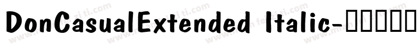 DonCasualExtended Italic字体转换